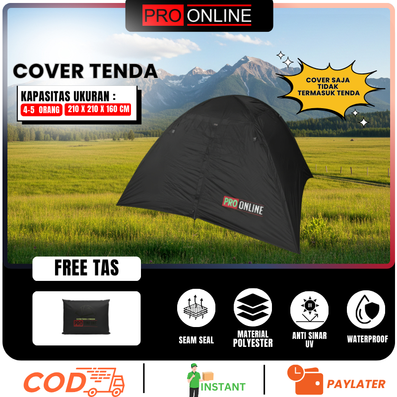 Cover Tenda layer - Pelindung Atap Tenda - Tenda Dobel Layer - Tenda Camping (tanpa inner)
