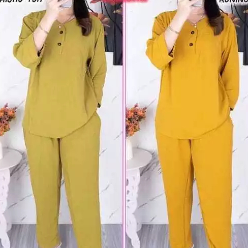 TERBARU Setelan Crinkle Airflow 7077 / Setelan Crinkle Airflow Wanita