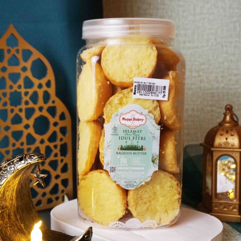 Bagelan Toples/ Bagelan Butter / Roti panggang / Roti kering / kue kering lebaran