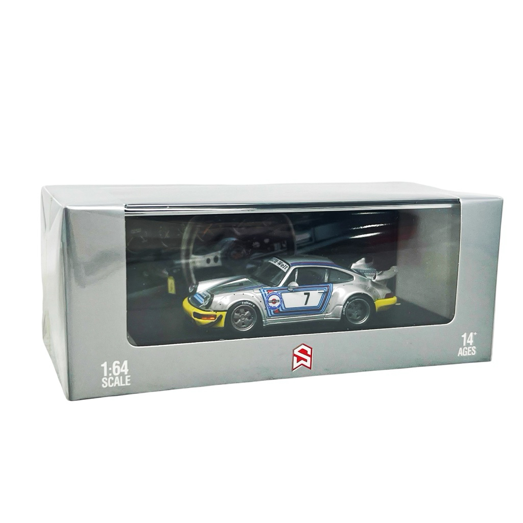 Street Weapon 64 Porsche RWB 964 Matte Silver Martini #7