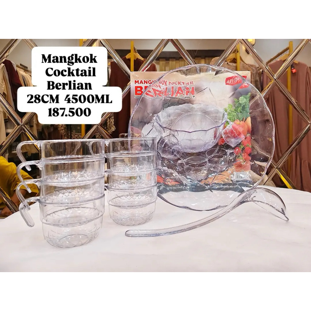 Wadah Es Buah Cocktail Berlian - Sentuhan Mewah untuk Acara Spesial