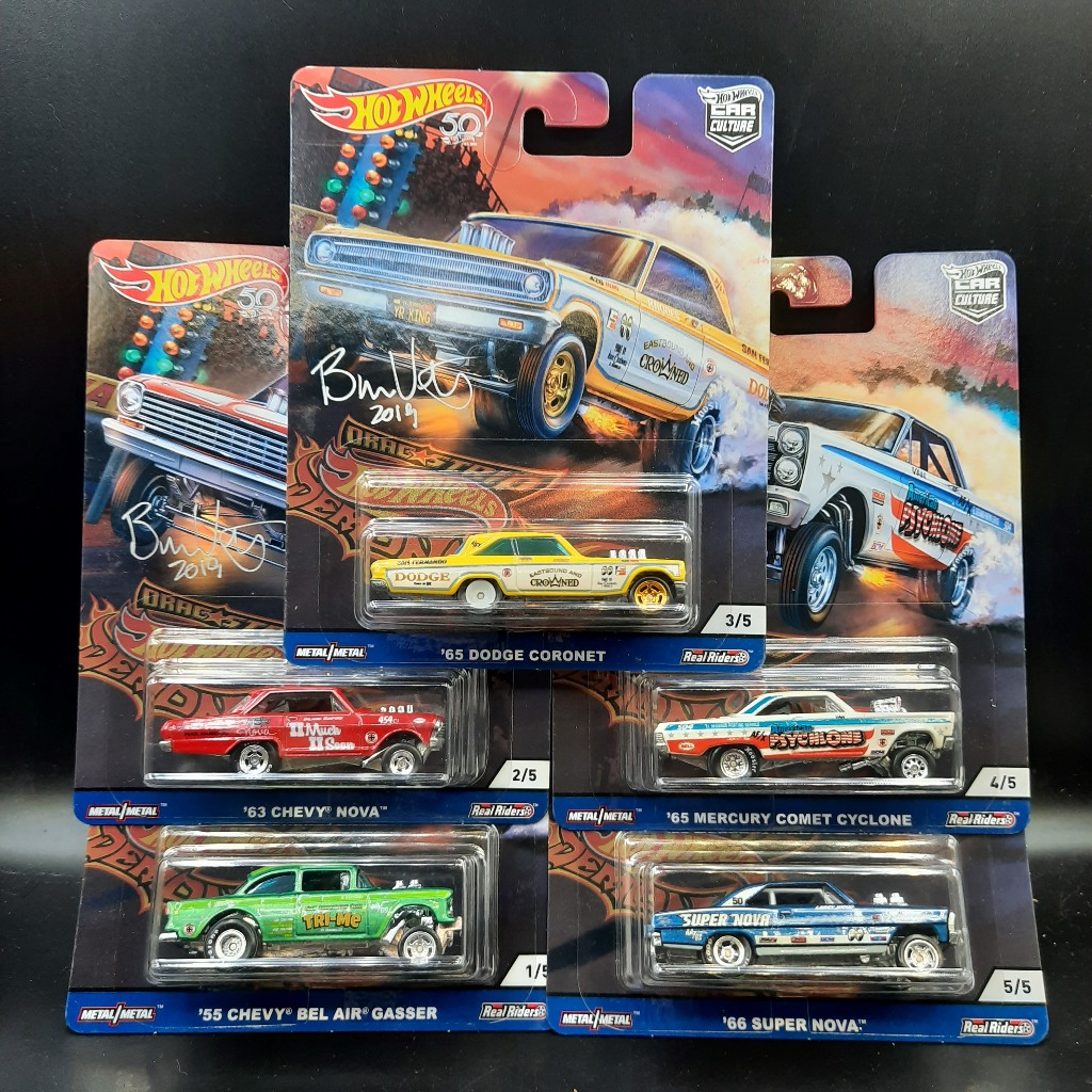 Hot Wheels Dragstrip Demons Set Sign Brendan Ventusky