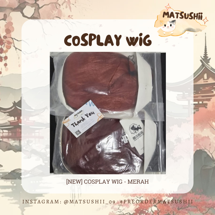 [READY STOCK] Cosplay Wig Pendek - Merah/Red