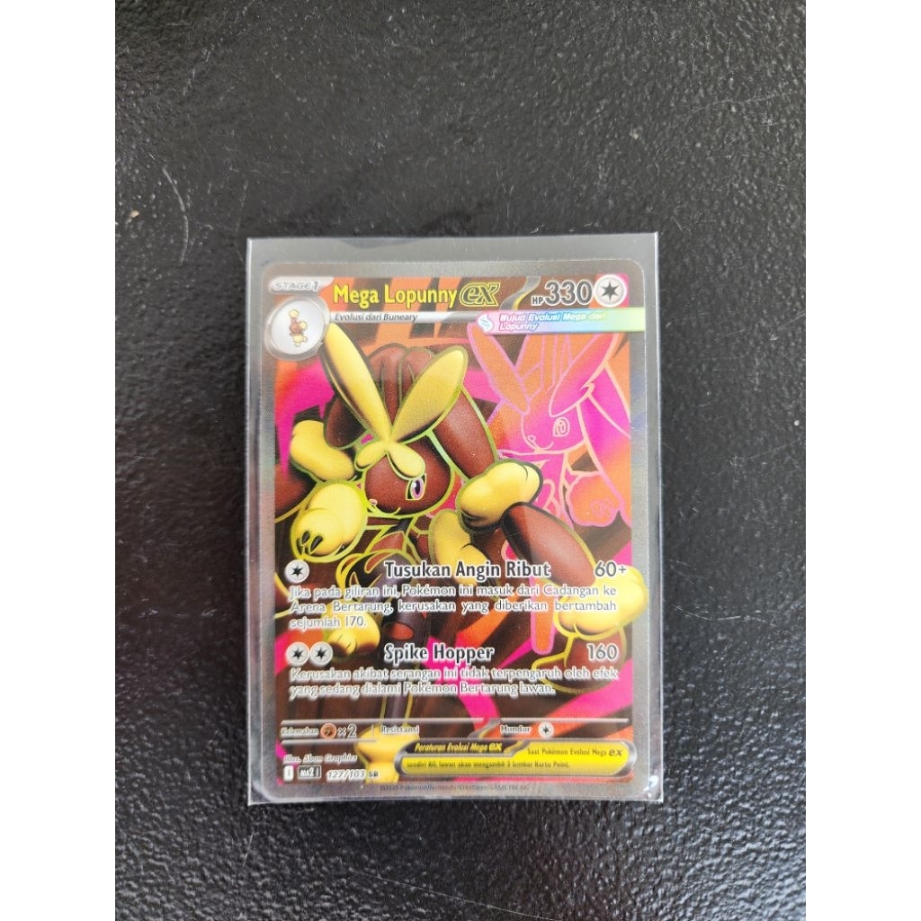 Mega Lopunny EX SR Pokemon Kobaran biru