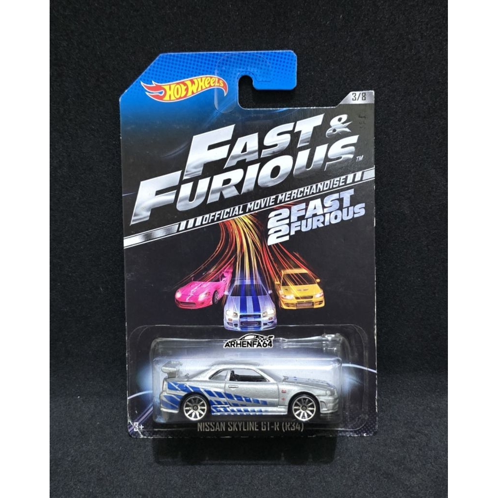Hotwheels Nissan Skyline R34 Brian 2 Fast 2 Furious OMM - Official Movie Merchandise