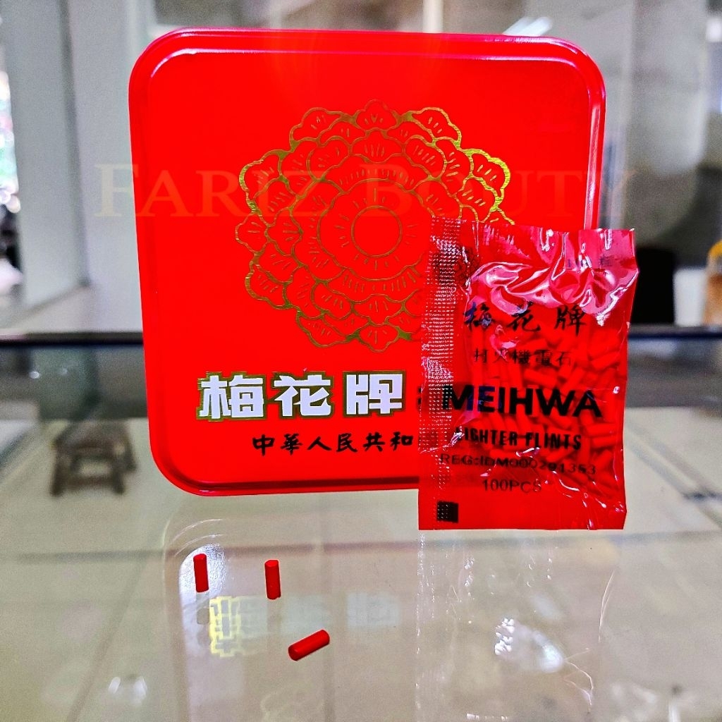 Batu Korek Api Meihwa - 1 Kaleng Isi 33 Plastik