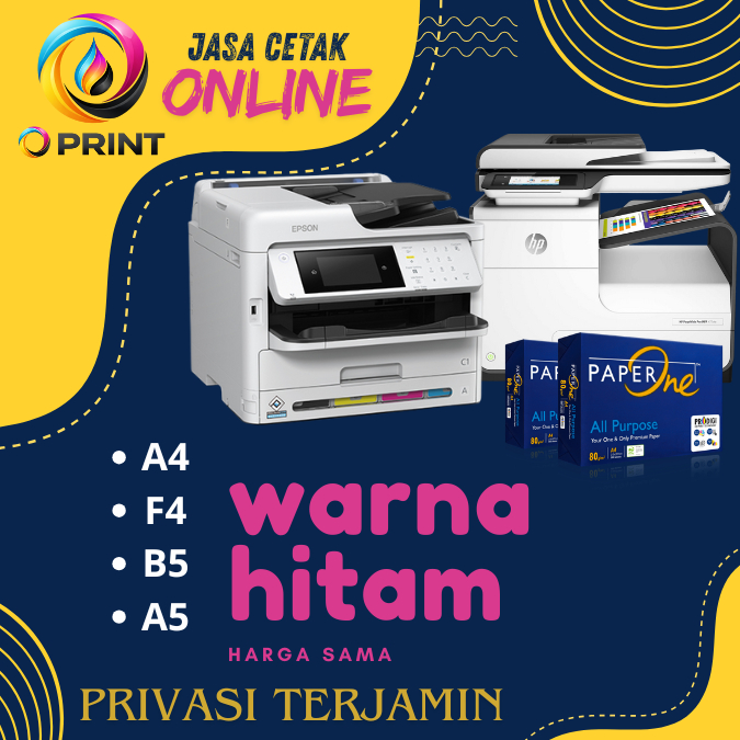 JASA CETAK / PRINT HITAM PUTIH / WARNA MURAH A4