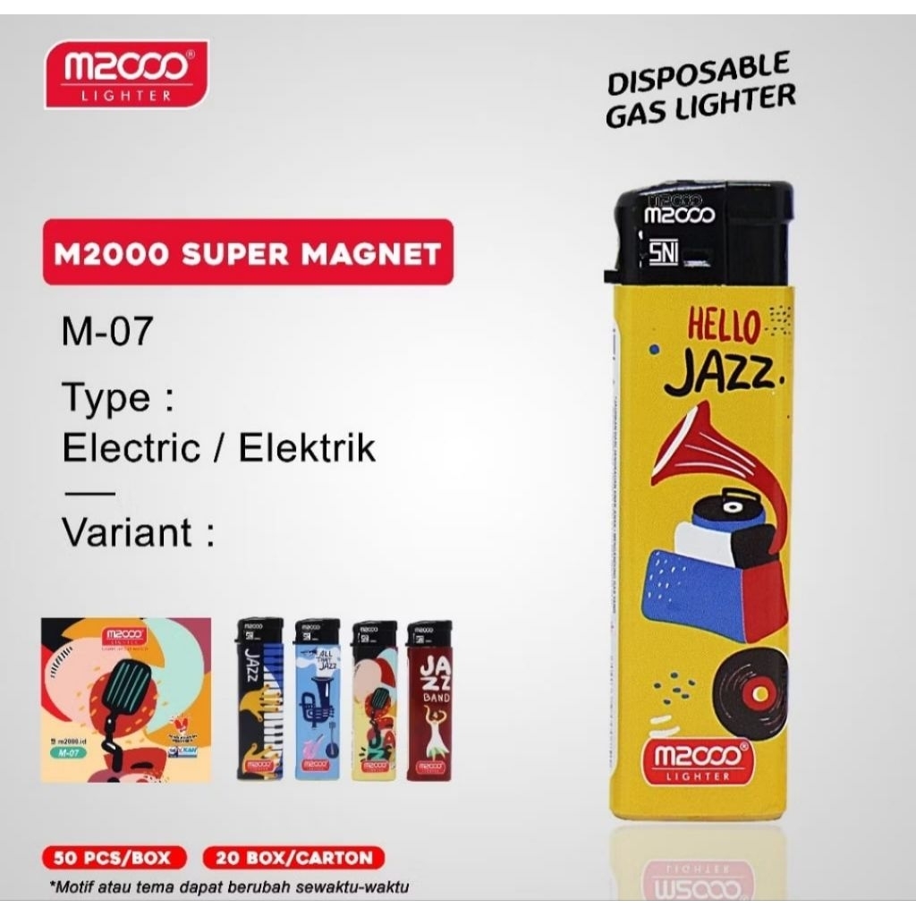 M2000 Korek Api Bara M2000 DISPOSABLE LIGHTER M-07 Jazz