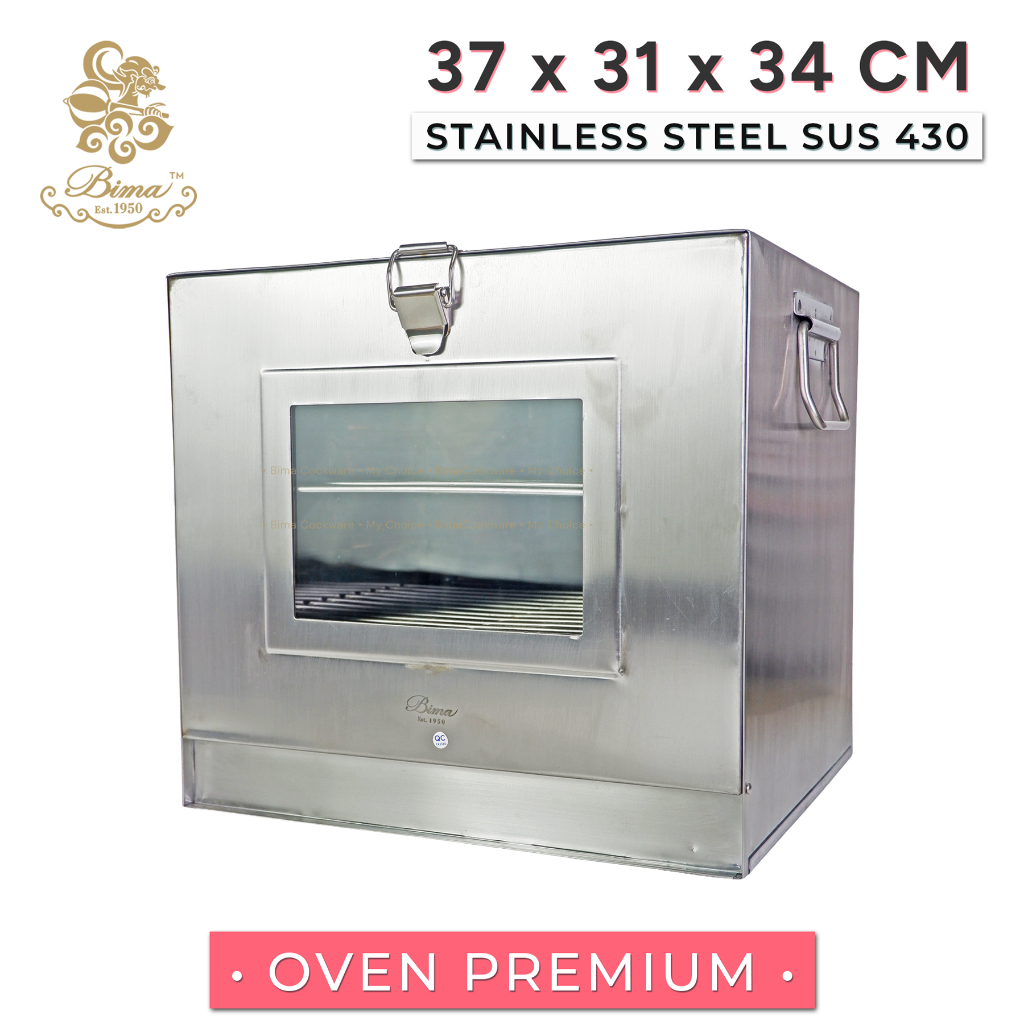 BIMA Oven Stainless Steel SUS 430 Double Wall 37cm - Oven Tangkring Premium Anti Karat