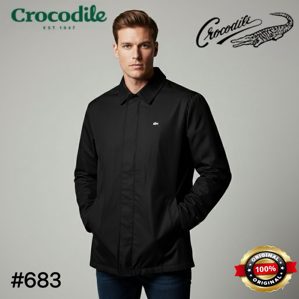 ( LUXOYEZ ) 683 JACKET PRIA CROCODILE OUTER JAKET TEBAL PRIA BAHAN PARASUT PREMIUM MODEL KANCING | A