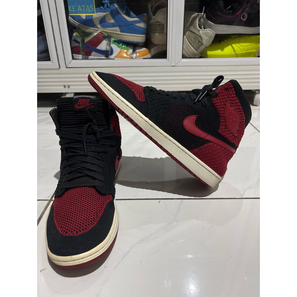 Jordan 1 High ‘Flyknit Bred’ size 44.5/28.5cm
