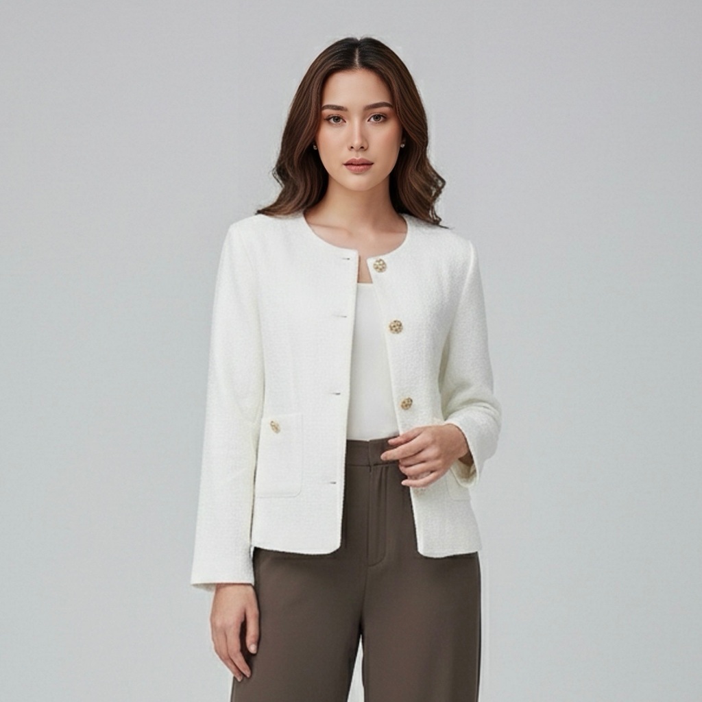 [ELORIA] Amara Premium Tweed Blazer | Blazer Tweed | Blazer Wanita | Atasan Wanita Import Bangkok | 