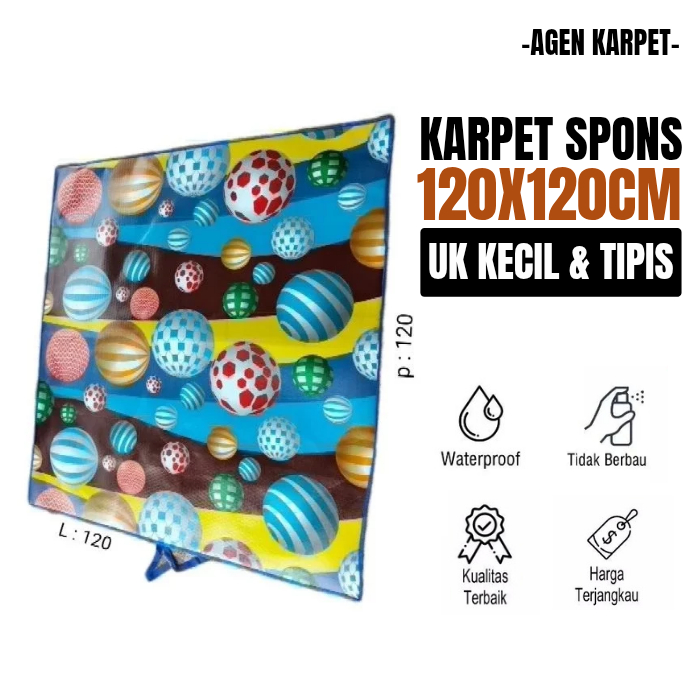EVA KARPET SPONS MOTIF KARAKTER 120X120CM - TIKAR MOTIF TAHAN AIR TIKER BESAR WATERPROOF