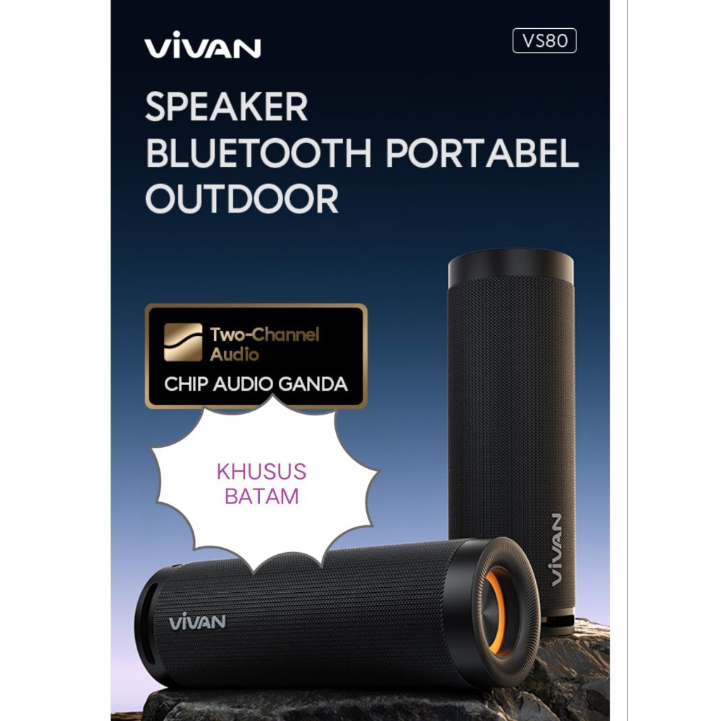 VIVAN VS80 Hi-Fi 30W BLUETOOTH SPEAKER BLACK
