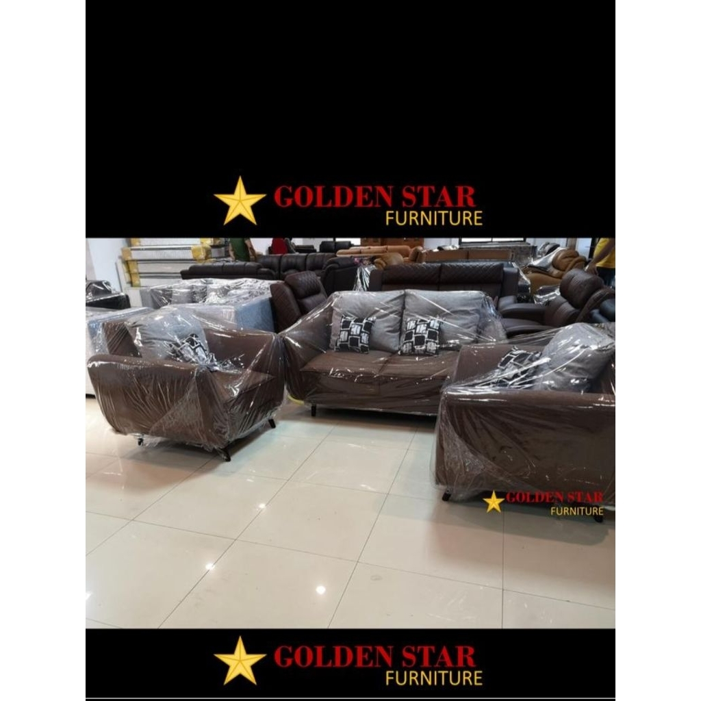 Sofa Kursi Tamu 211 Minimalis Scandinavian Kaki Kayu