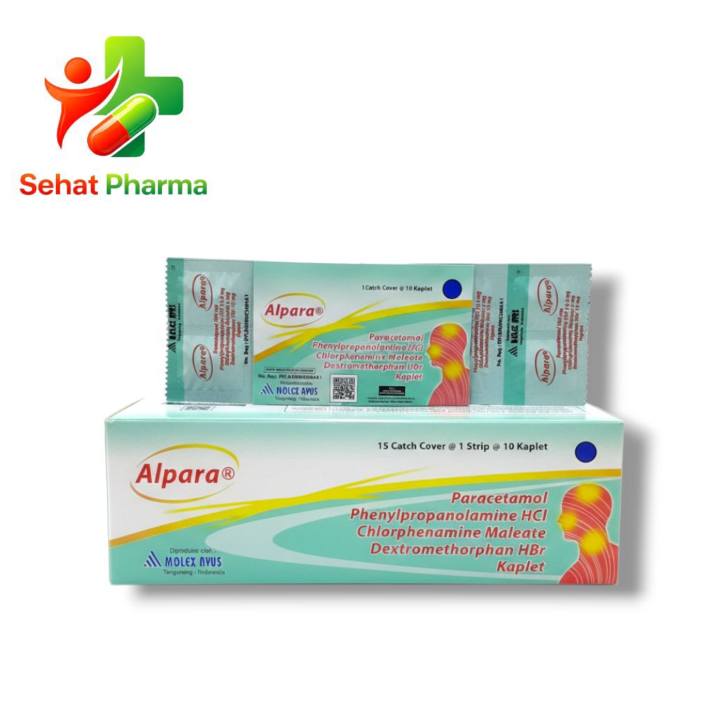 Alpara Kaplet Obat Batuk dan Flu, 1 Strip Isi 10 Kaplet