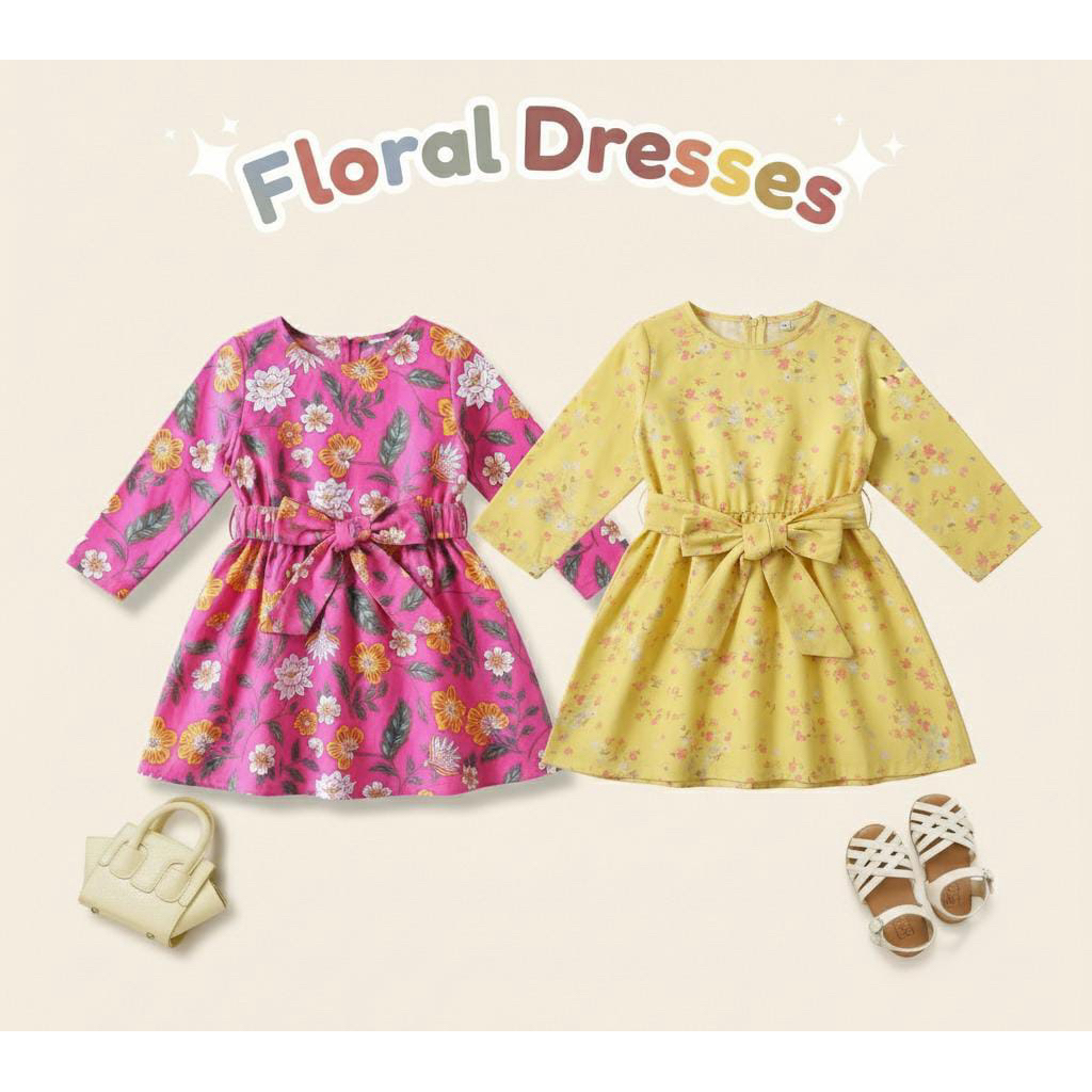 LITTLE K DRESS FLORAL ANAK