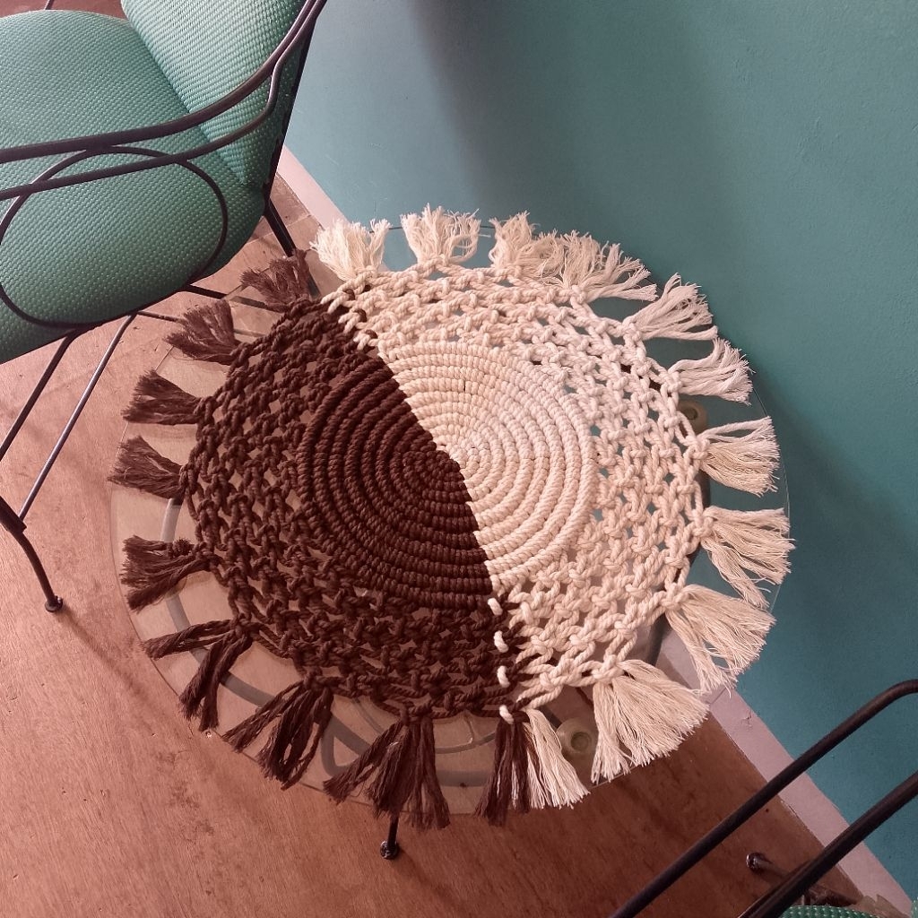Taplak meja makrame|taplak meja aesthetic|