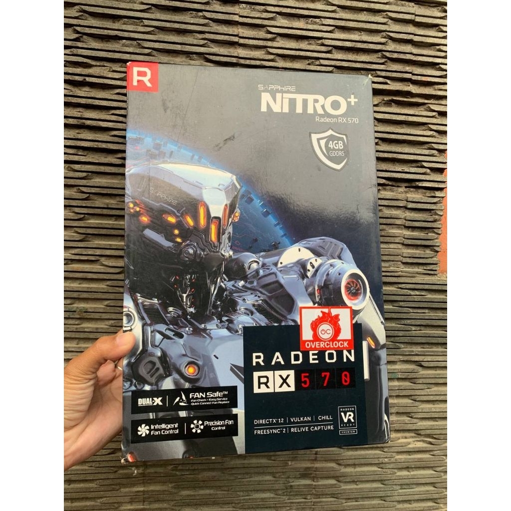 RX 570 4 GB Shappire Nitro+ Fullset Second Mulus