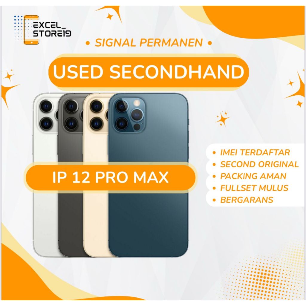 Iphone 12 Pro Max 128Gb / 256Gb / 512Gb Second Imei Terdaftar Beacukai