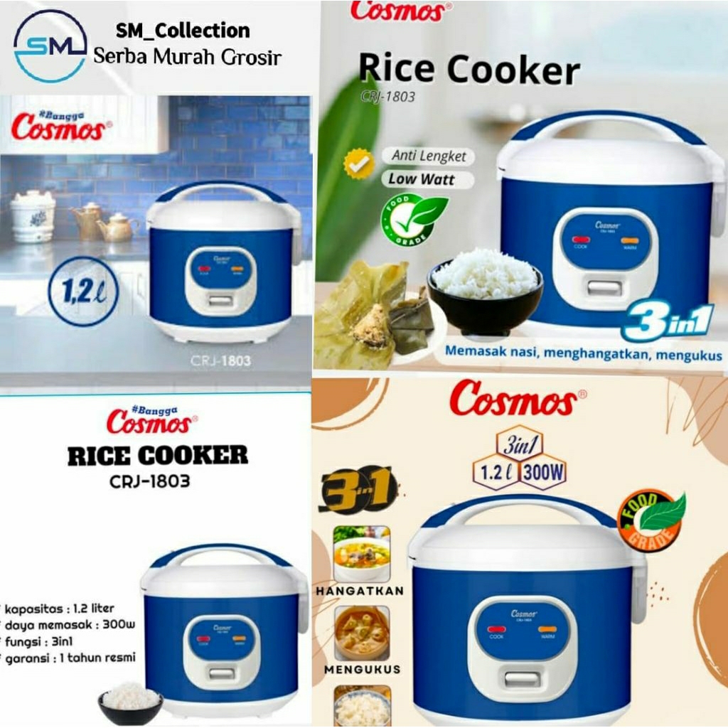 Alat masak/penanak nasi/ Rice cooker Cosmos CRJ1803