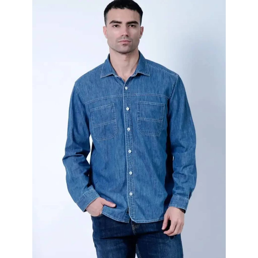 Lois Kemeja Lengan Panjang Denim KLL578D