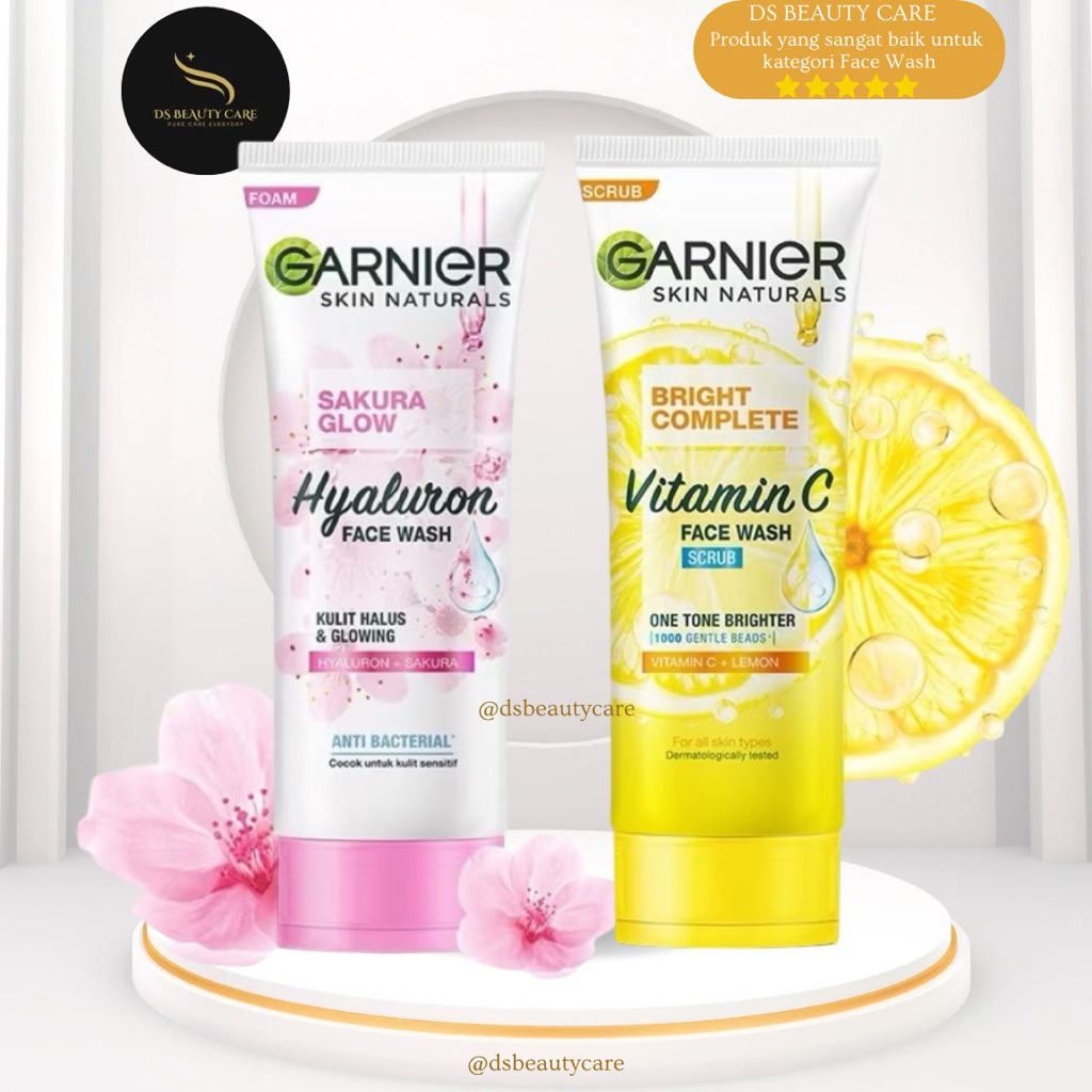 DS BEAUTY CARE - GARNIER Light Complete Brightening Foam 100ml |  Sakura Glow Ceramide Skin Barrier