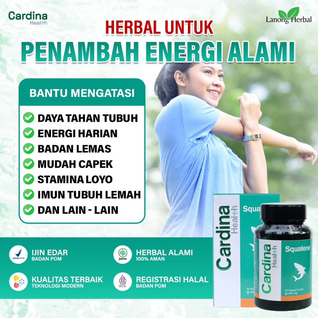 Cardina Squalene Suplemen Kesehatan - Cardina Squalene penambah energi alami - Energi & Perlindungan