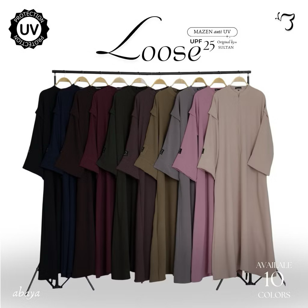 BONAVISTA - LOOSE ABAYA MAZEN ANTI UV | ABAYA UMROH | GAMIS  POLOS SYARI LEBARAN | ORIGINAL ANTI UV 