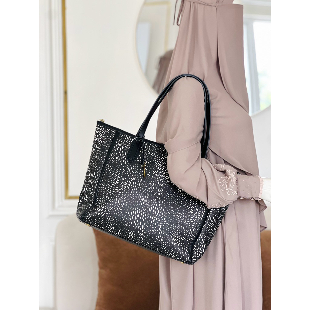 SYDNEY SATCHEL TOTEBAG BLACK MULTI