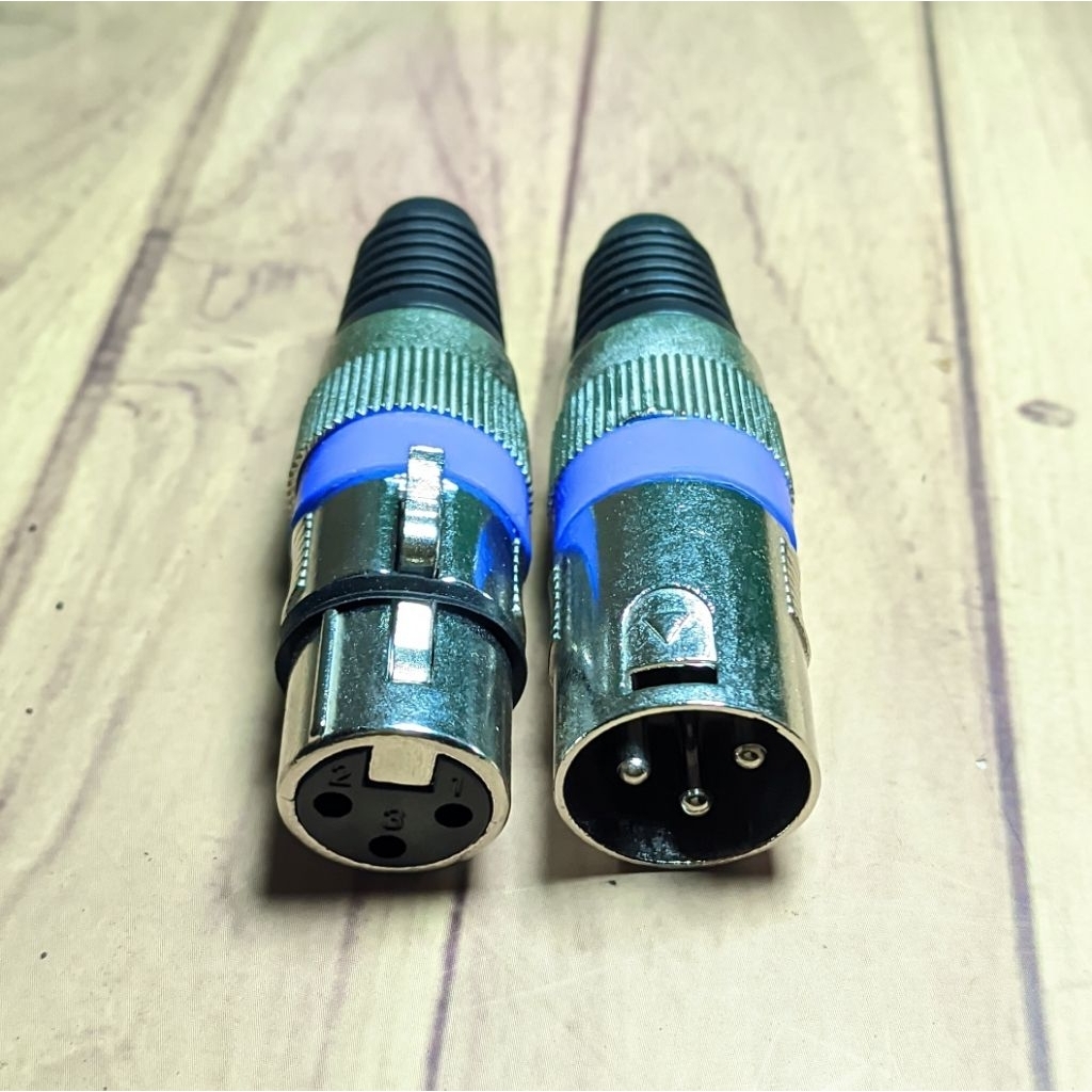 Jack Canon Canare 3Pin Male Female Jek Canon XLR Cowok Cewek Audio Mic Konektor Jack XLR Sepasang 3 