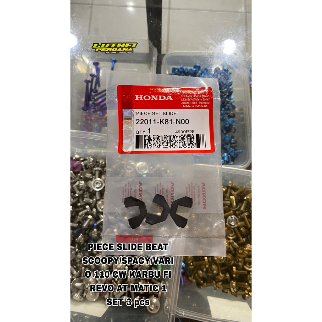 SLIDER PULLY SCOOPY/SPACY/VARIO110 CW KARBU FI REVO AT MATIC 1 SET 3 pcs