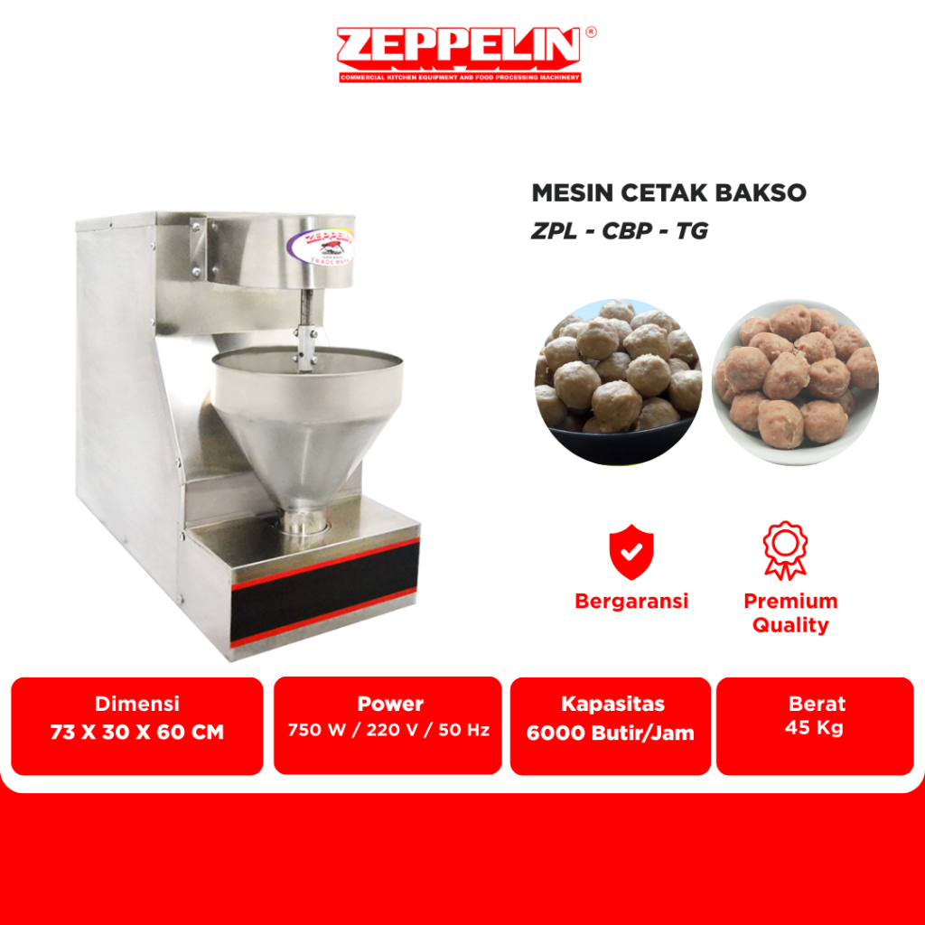 Zeppelin Mesin Cetak Bakso ZPL - CBP - DTD
