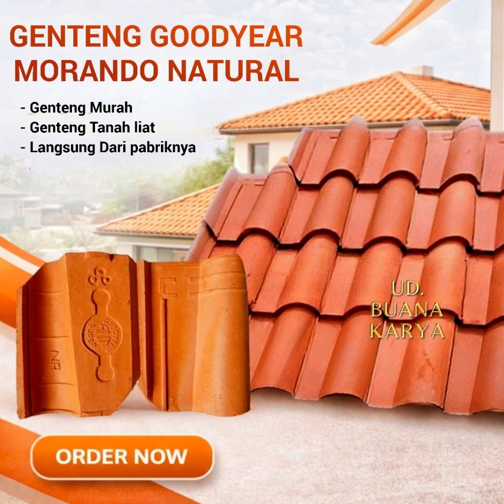 Genteng Morando - Genteng Goodyear - Genteng Tanah liat, Genteng Pres jumbo