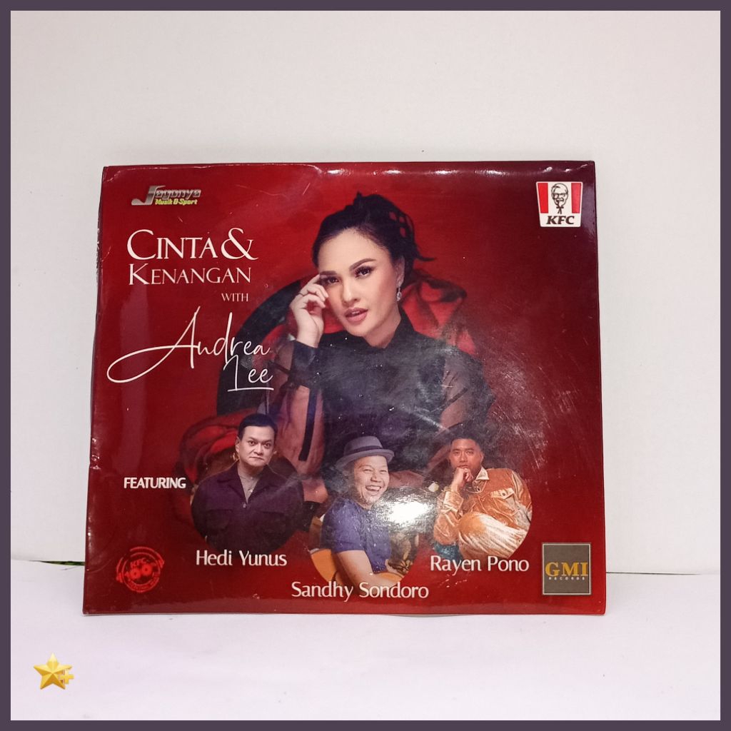 CD Original Andrea Lee Cinta & Kenangan Feat Hedi Yunus Sandhy Sondoro Album Musik KFC