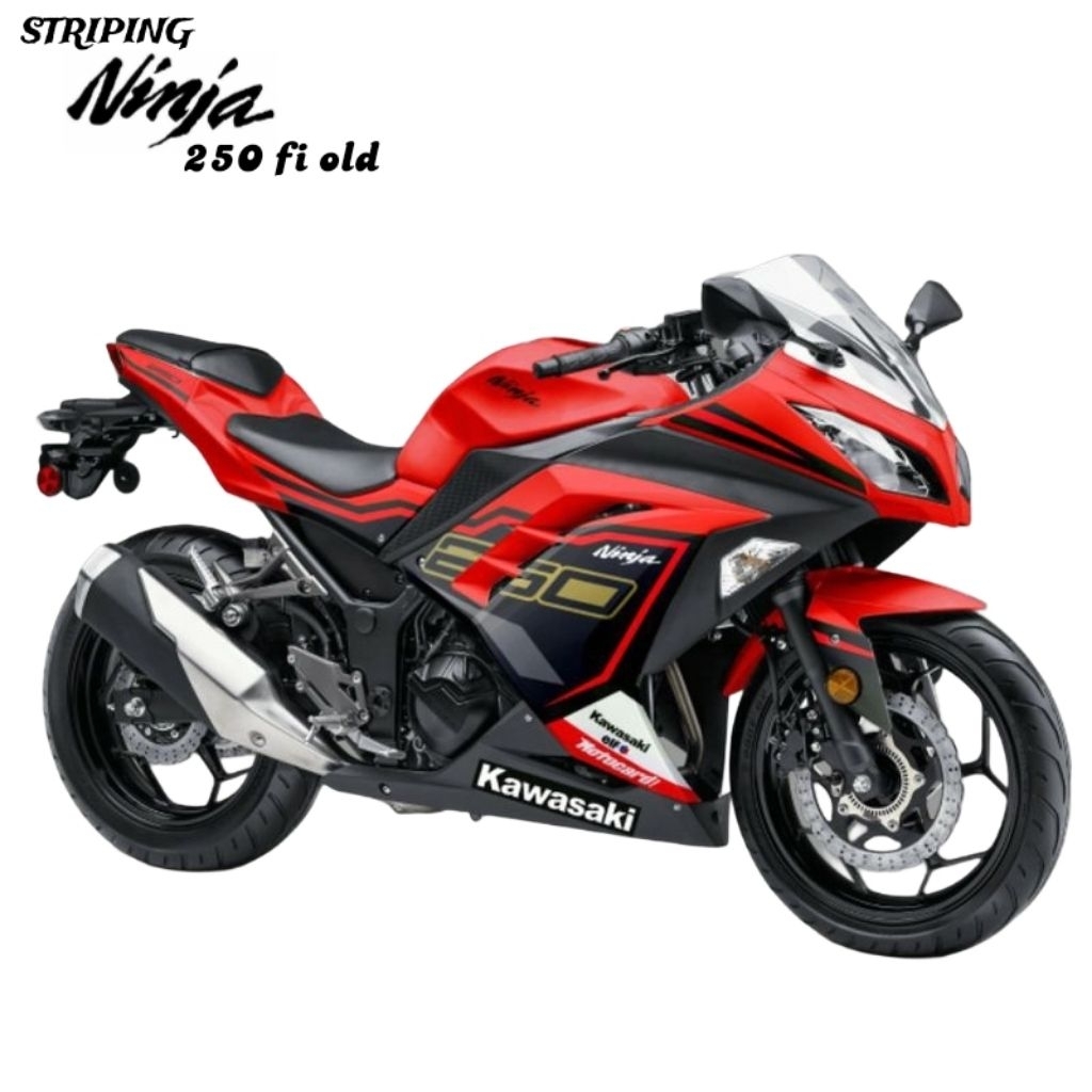Striping Ninja 250 Fi lama Tahun 2013, 2014, 2015, 2016, 2017 / Decal Stiker Kawasaki Ninja Fi 250 O