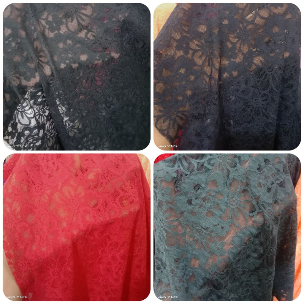 Kain brokat katun strek meteran harga/0.5m/Kain Brokat Premium Meteran/Bahan Brokat Katun Meteran/Ba