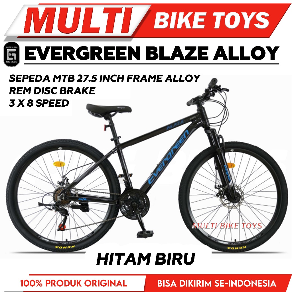 SEPEDA GUNUNG MTB 27.5 INCH EVERGREEN BLAZE 685 FRAME ALLOY INNER CABLE 24 SPEED