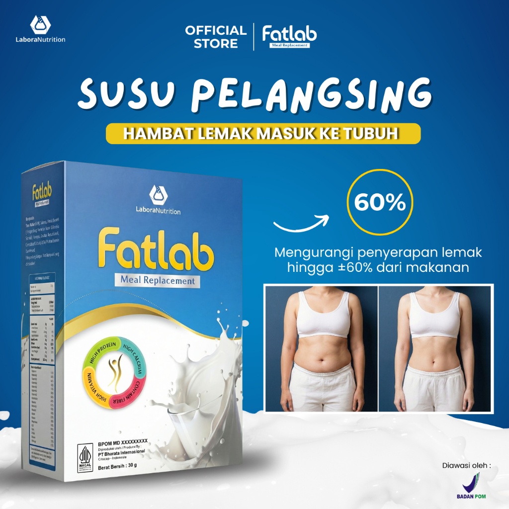 SUSU PELANGSING - SUSU UNTUK DIET - LABORANUTRITION RESMI BPOM 30gr