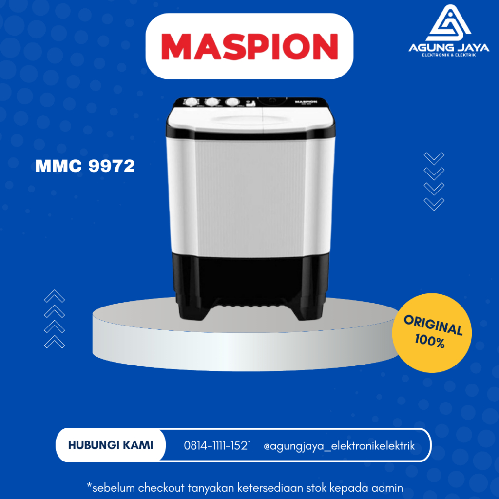 Mesin Cuci Maspion MMC 9972 - Mesin Cuci Maspion 2 Tabung MMC-9972 7KG