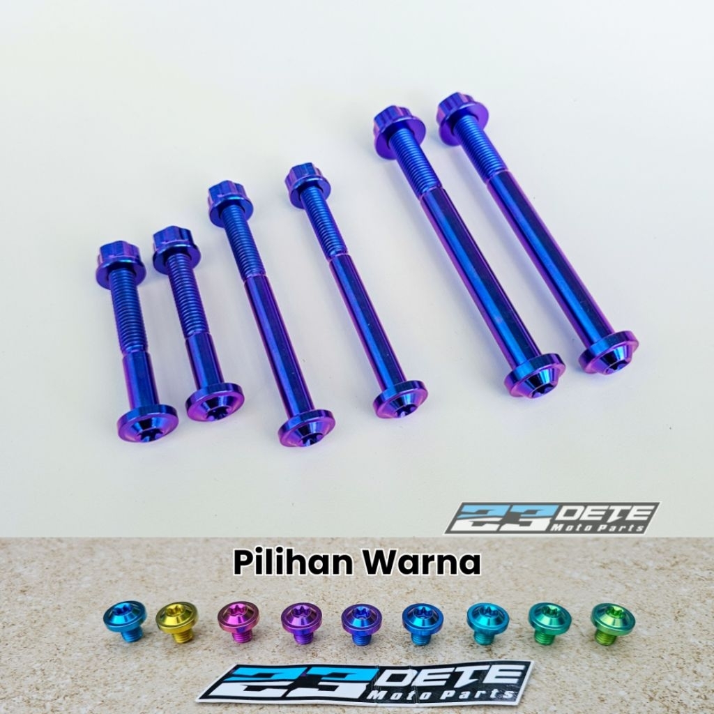 Baut Pangkon Mesin Depan Tiger TLR XR200 & Belakang CB GL Megapro Tiger Titanium Big Head Original