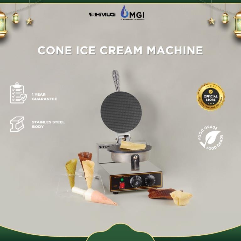 Mutiaragemilang.id Shimugi Waffle Maker Cetakan Waffle Cone Maker Alat Pembuat Kerucut Es Krim