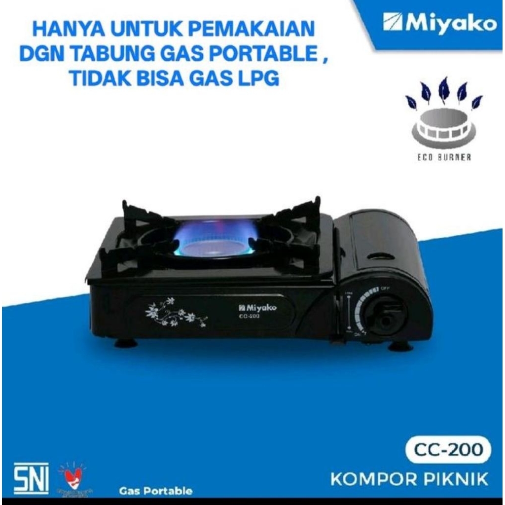 Kompor Piknik / Kompor Gas Portable Miyako CC-200 / CC200