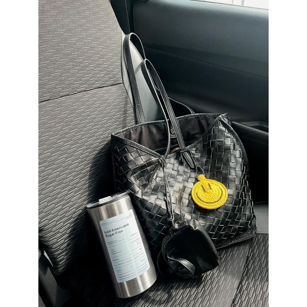 kaynn rummi bag preloved black woven medium tas kayn
