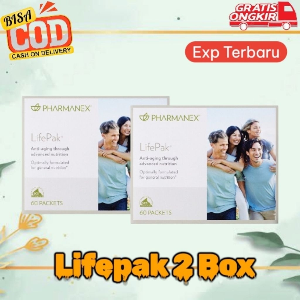 2 Box Life Pak 60 Caps Ex 2027 - Lifepack Suplemen