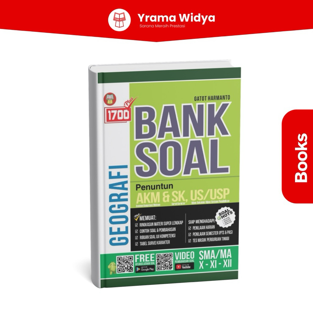 Bank Soal 1700 Plus Geografi SMA/MA Kelas X-XI-XII (Gatot Harmanto)