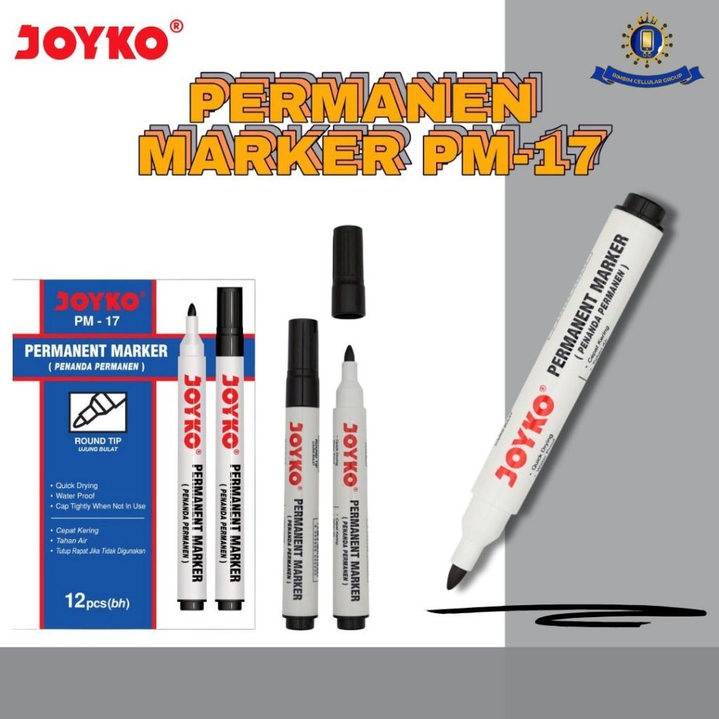 ORIGINAL JOYKO spidol permanent marker PM-17 round tip
