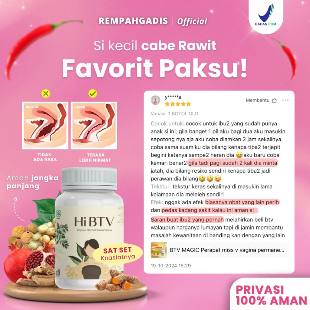Hi BTV MAGIC Suplemen Kesehatan Perapat Miss V