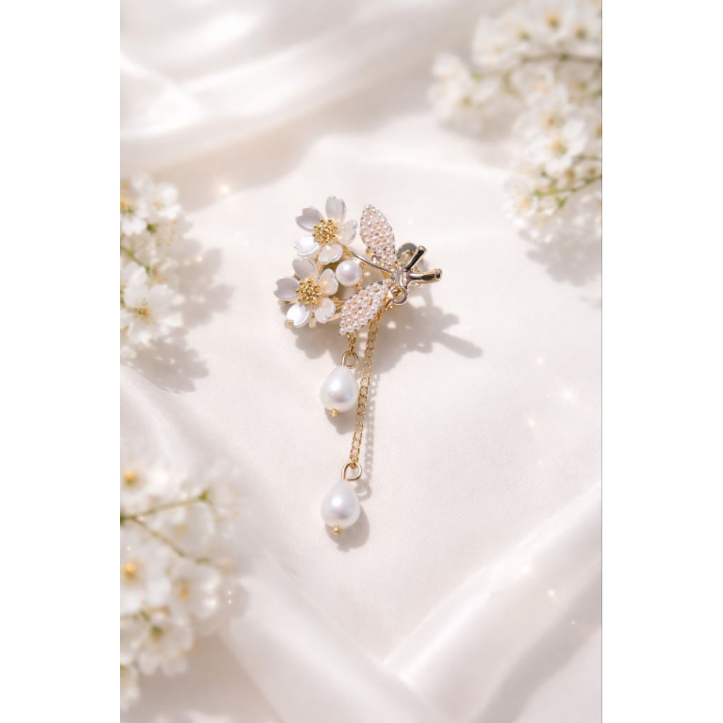 Jepitan Rambut Manik Bunga Kecil / Jepitan Rambut Elegan / Jepitan Rambut Perempuan / Jepitan Rambut