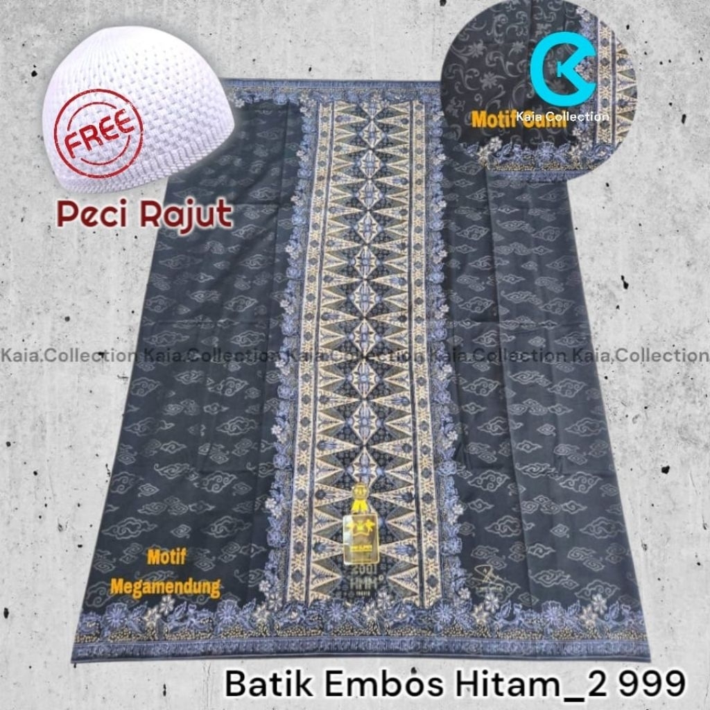 BLACK SERIES- Sarung Samarinda HMM Motif Hitam | Sarung Santri Pria Dewasa Anti Kusut Halus & Lembut
